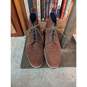Ted Baker London Men’s EU 44 US 10-10.5 Brown Leather Chukka Boots